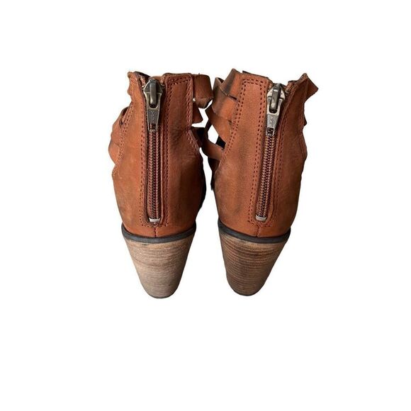 FREE PEOPLE HYBRID STRAPPY LEATHER BOOTIE BOOT TERRACOTTA LEATHER SIZE 8 8.5 US - Picture 4 of 14